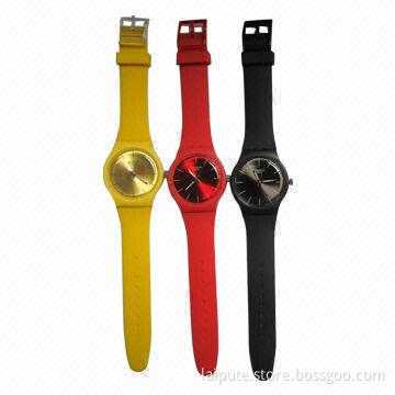 Cheap Silicone Watch with 4.0cm Case Diameter and 26cm Strap Length
